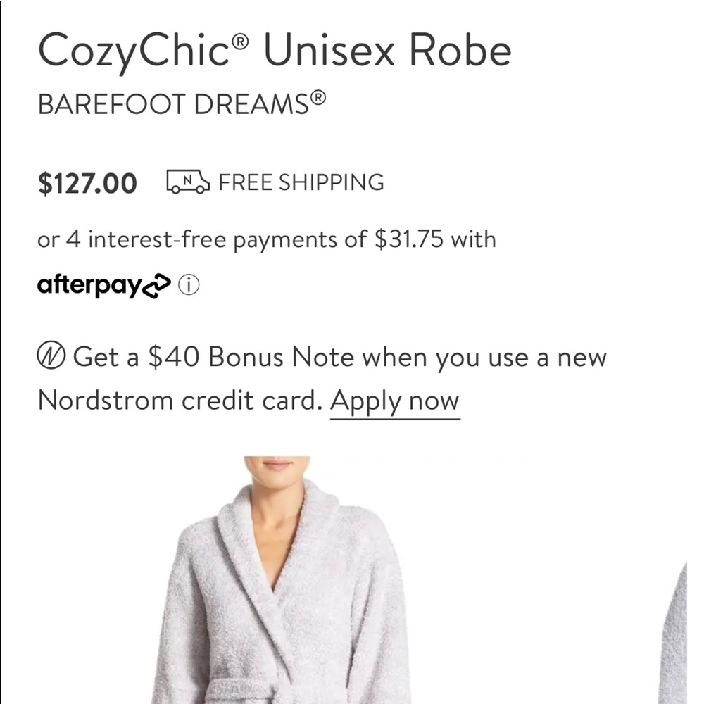 BAREFOOT DREAMS cozy chic long robe